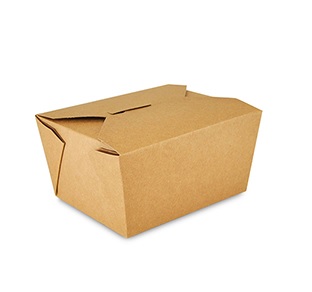 #1 Folded Takeout Box Kraft 4.38" X 3.5" X 2.5"