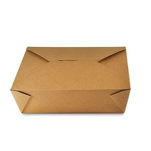 #3 Folded Takeout Box Kraft 7.75" X 5.5" X 2.5"