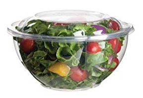 Clear Salad Bowl w/ Lid 32 oz. Renewable & Compostable