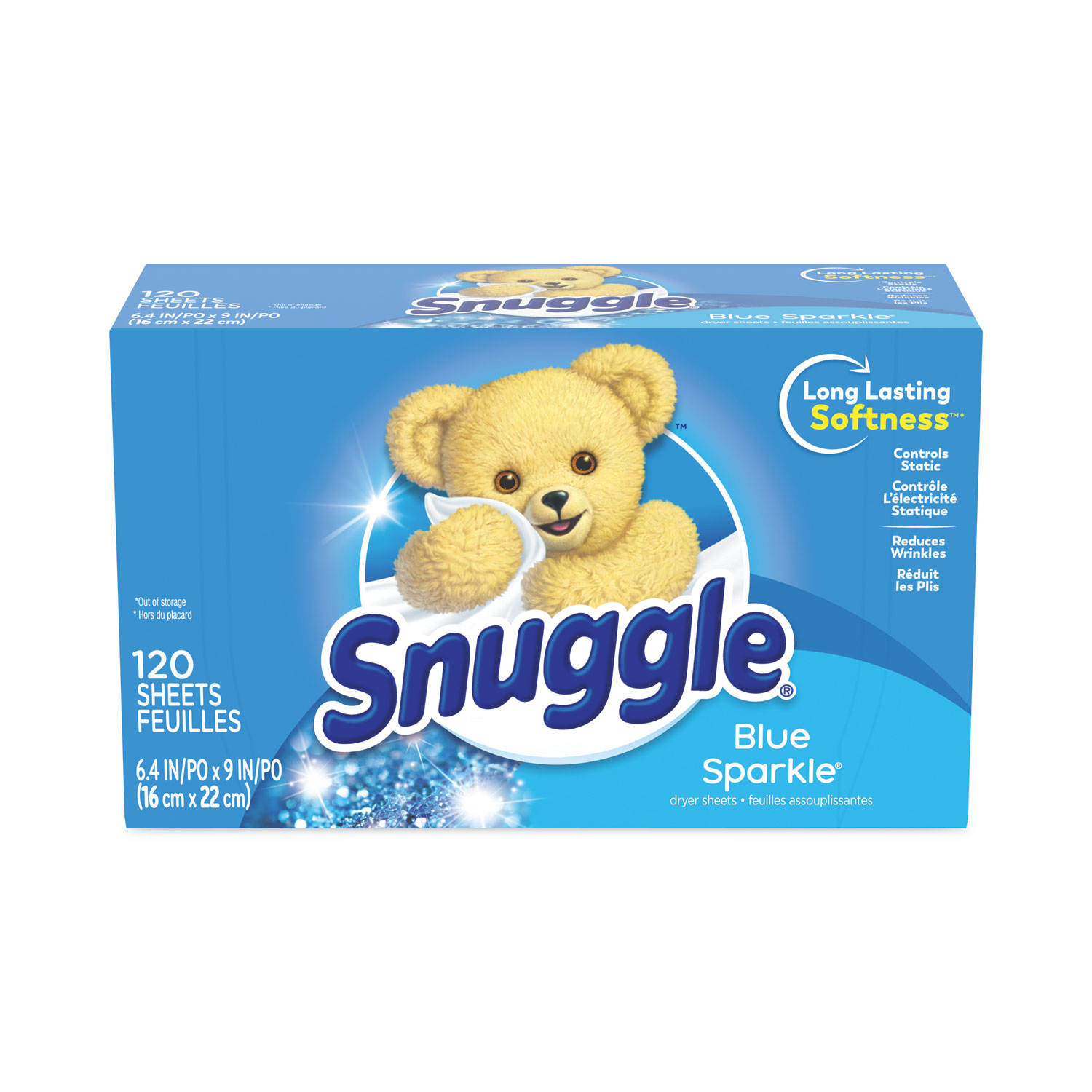 Snuggle Fabric Softener Dryer Sheet 120 Count, Blue Sparkle