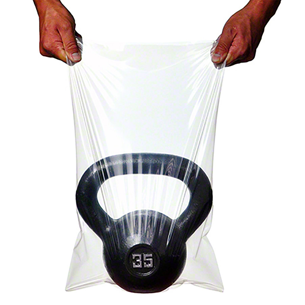 TUF-R Heavy LLDPE Gusset Bag Clear 5.25" X 5" X 20" 0.8 Mil