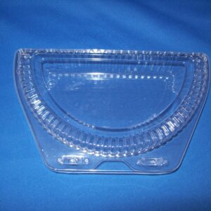 9" Half Pie Hinged Container Clear, 9.94" X 6" X 2.38"