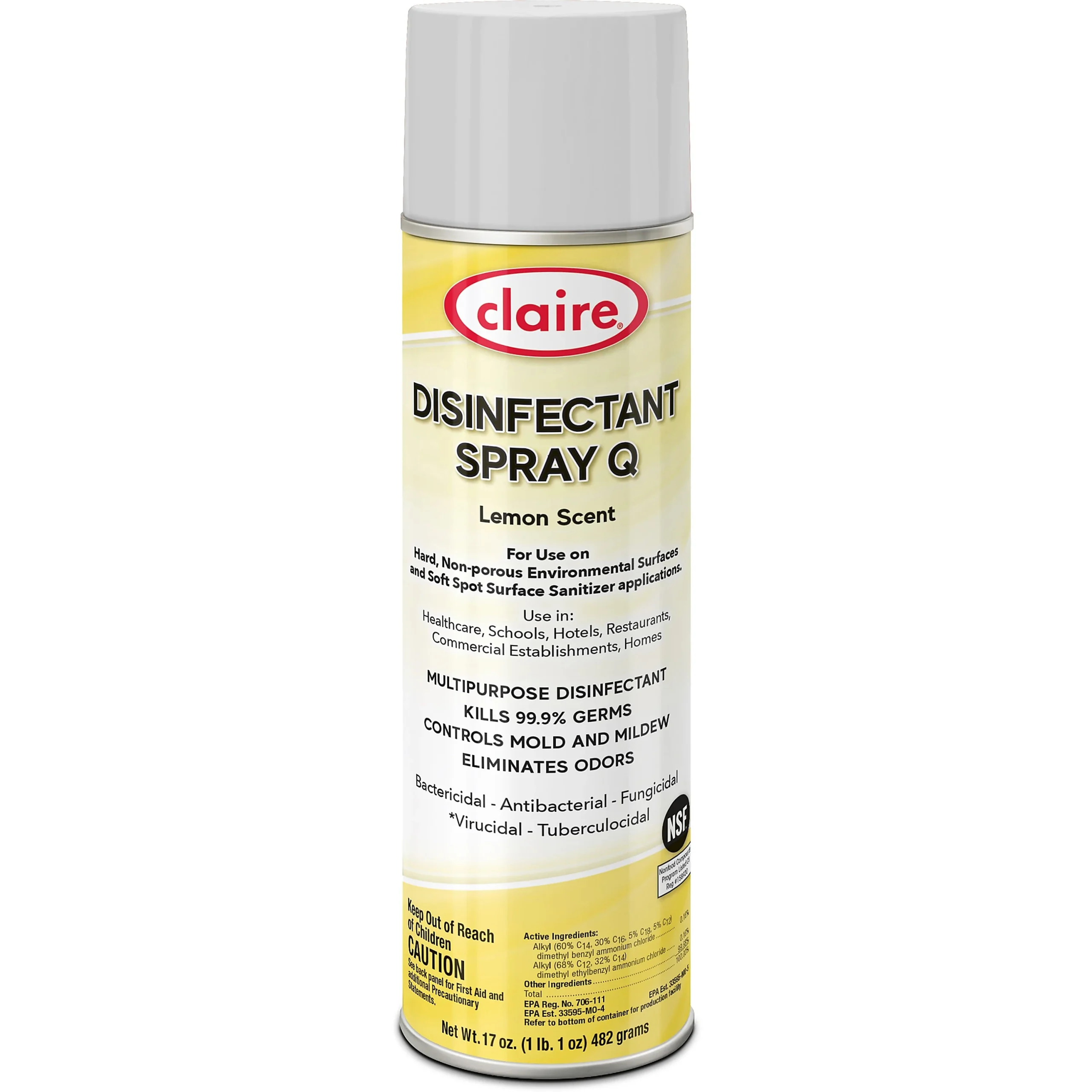 Disinfectant Spray Can 17 oz. Lemon Scent