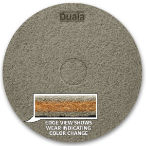 Duala Clean & Shine Floor Pad Gray, 16", Low Speed