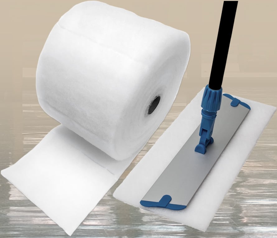 Trapmaster Dust Trapping Pad White, 5" X 6", 125' Roll