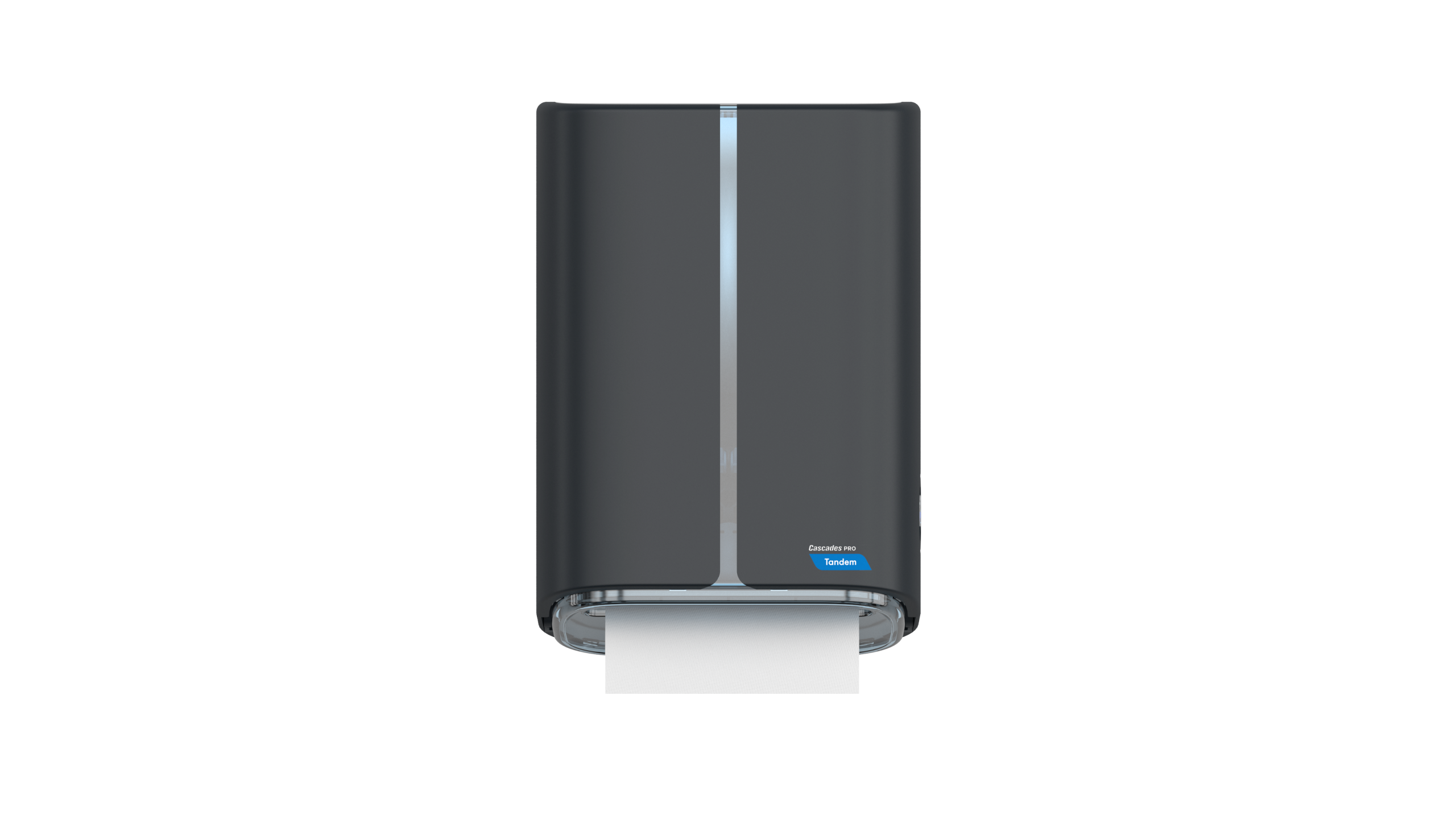 Tandem Roll Towel Dispenser Dark Gray Mechanical No-Touch