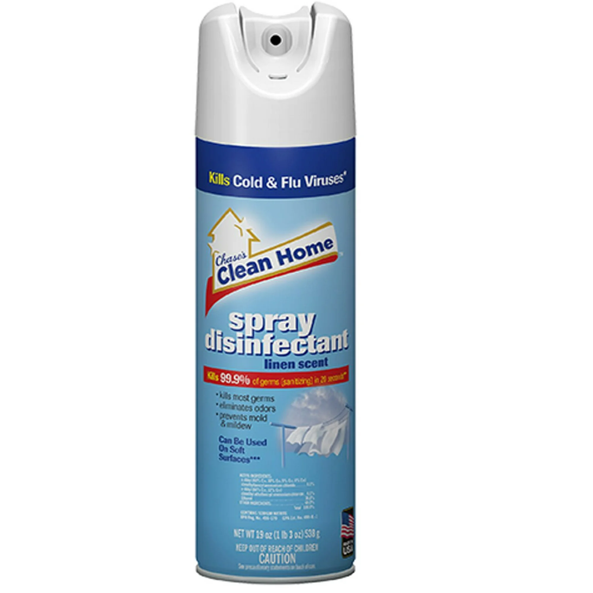 Clean Home Disinfectant Spray 19 oz.  Linen Scent