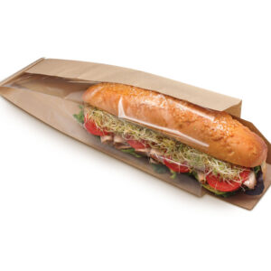 Dubl View ToGo! Deli Bag & Tray Natural, 4.25" X 2.75" X 16.5"