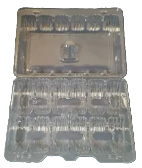 12 Donut / Cookie OPS Container Clear 7.63" X 9.38" X 2.63"