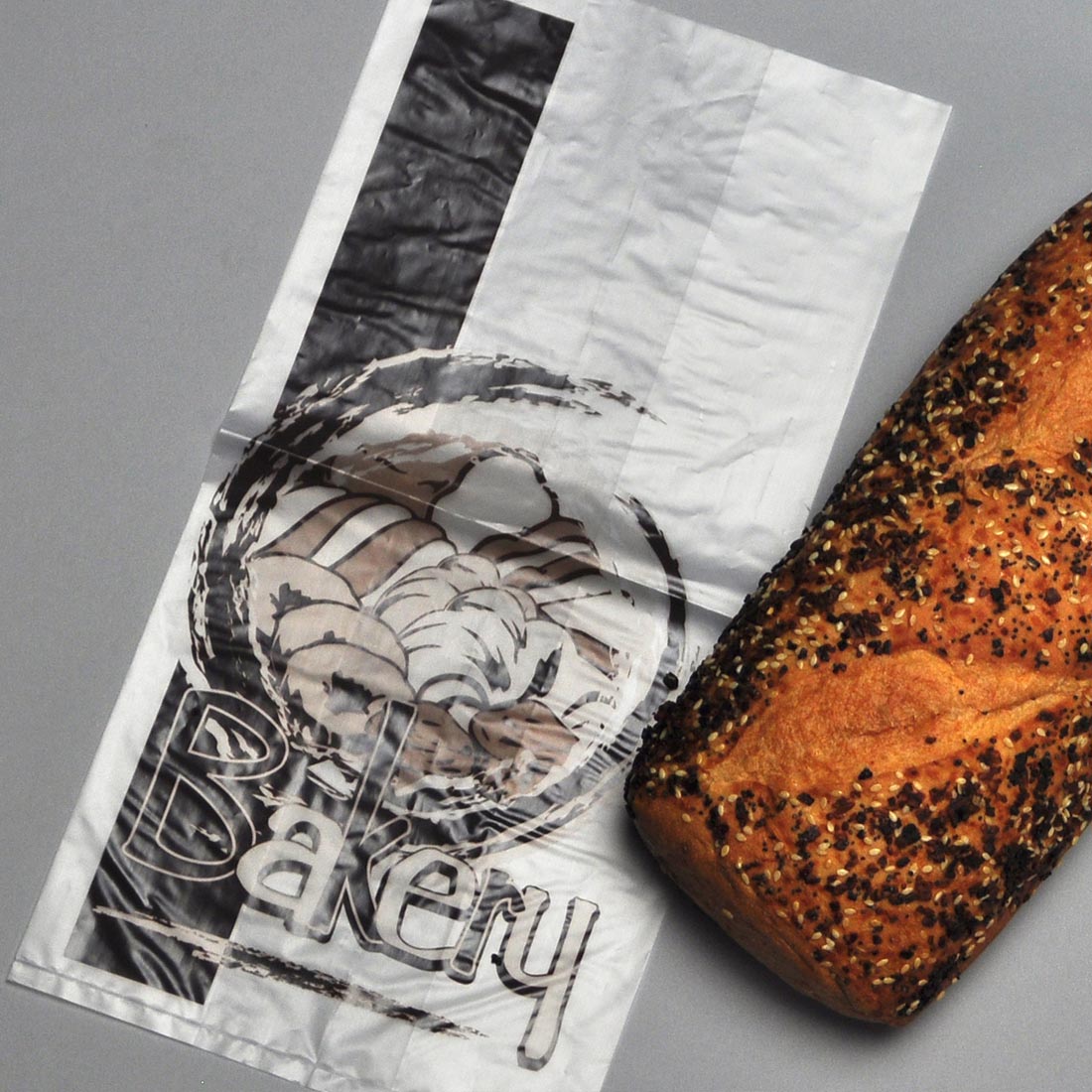 HDPE Bakery Bag w/ Print Printed "Bakery"