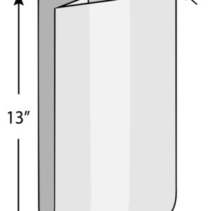 LDPE Gusset Bag Clear 5" x 3.5" x 13", 2.0 Mil