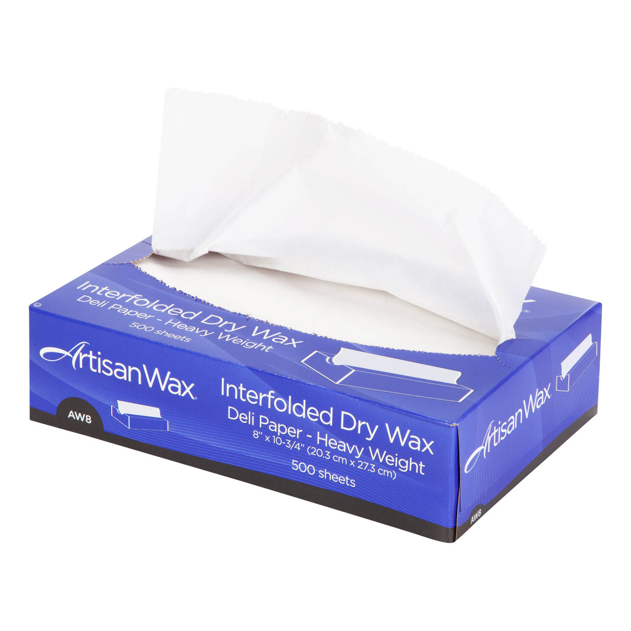 ArtisanWax Heavy Dry Wax Deli Paper Interfolded White 8" x 10.75"