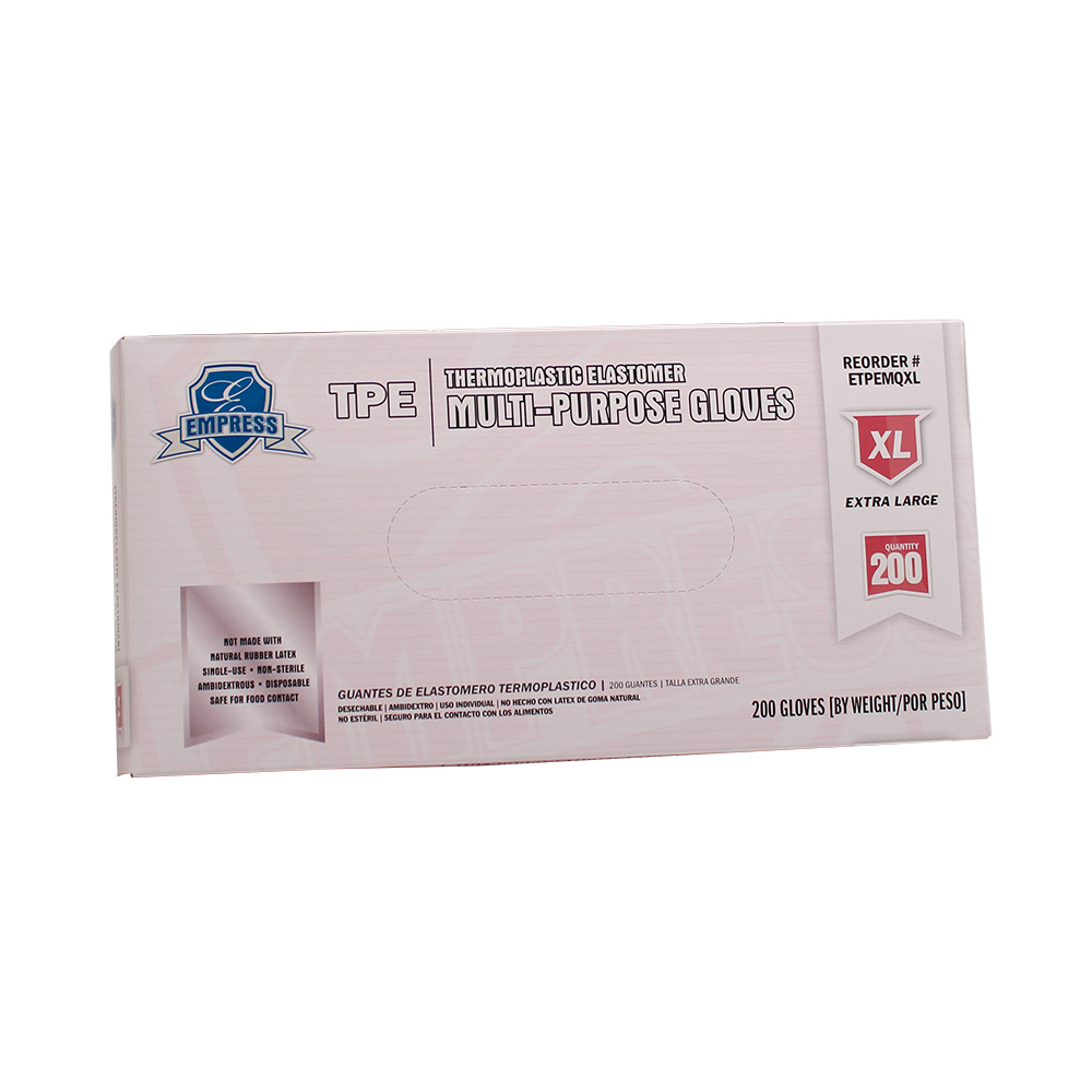 Thermoplastic Elastomer Glove X-Large Clear (TPE)-MQ
