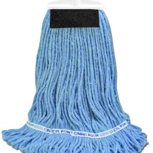 Grease-Beater Loop-End Mop Blue, White Plastic Thread