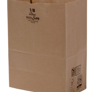 1/8 BBL 52# Basis Grocery Bag Kraft 9.75" x 6.25" x 16.38"