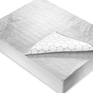 Plain Cushion Foil Wrap 14" x 16" Silver / White