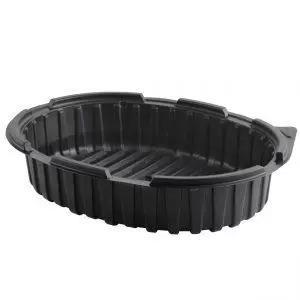 Oval 1-Compartment Container  11" x 8.5" Crisp Food Technologies