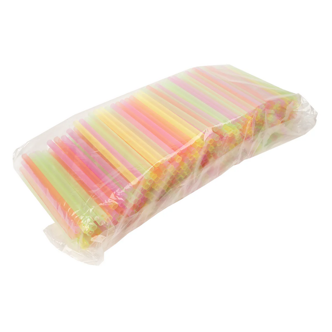 Colossal Polypropylene Straw 8.5" Neon Unwrapped 11.5mm