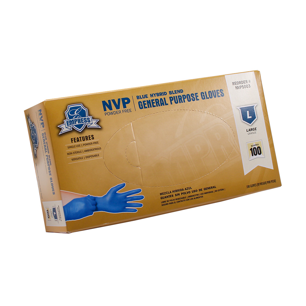 Blue Hybrid Glove Large