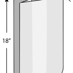 Low Density Gusset Bag 8" x 4" x 18", 2 Mil