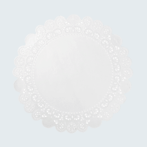 Round Lace Doilie 12" , White Paper