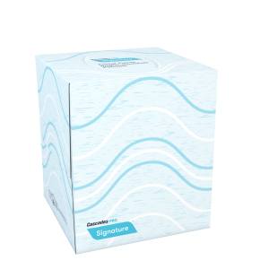 Signature Cube Box Facial Tissue White 8" x 8" 2-Ply