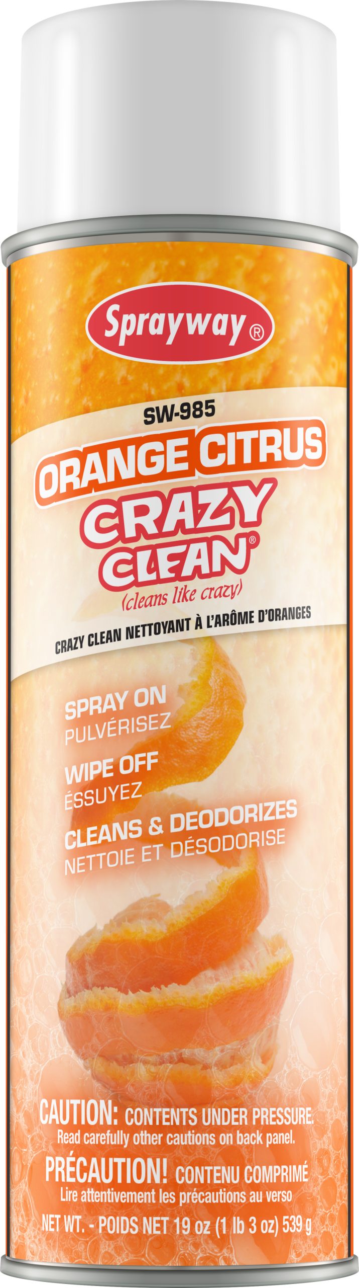 Sprayway Crazy Clean Can Orange Citrus 19 oz