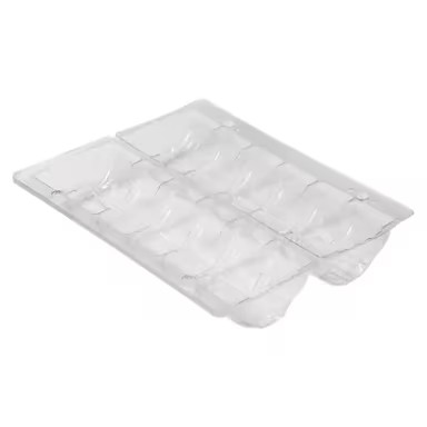 Six Cell Hinge Container Clear 4.13" x 10" x 3.44"
