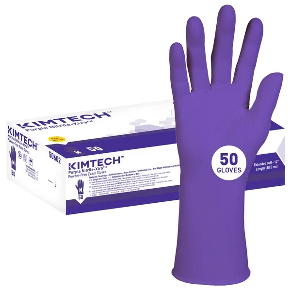 Nitrile-Xtra Exam Gloves Medium Purple 12" 5.9 Mil