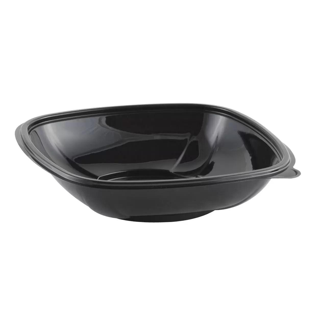 Crystal Classics 8" Square Bowl 32 oz Black , PET