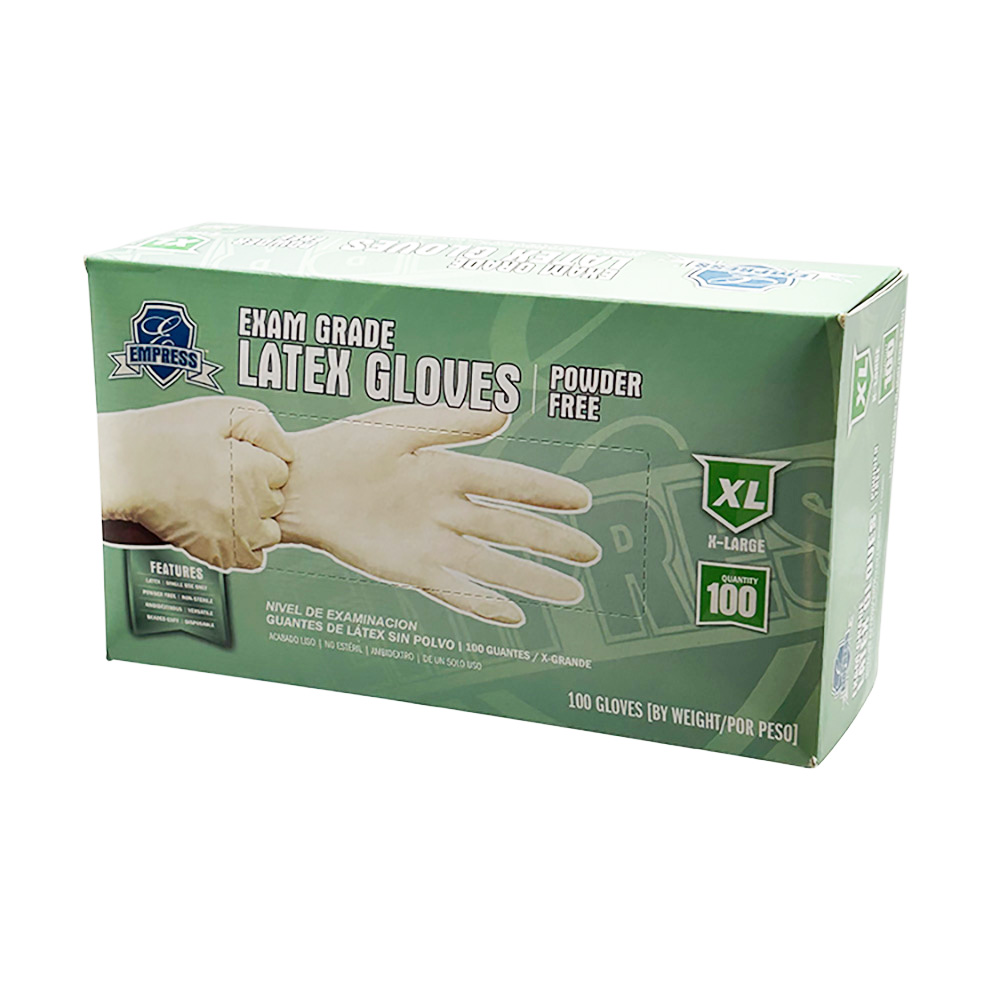 Latex Glove Powder Free Exam Grade Extra Large