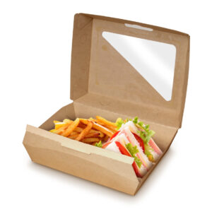 EcoCraft Eco-Flute Window Container ToGo! Inusulated 8" x 6" x 2.75"