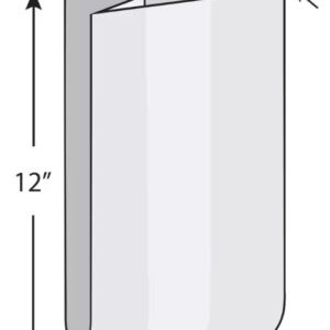 TUF-R Standard LLDPE Gusset Bag Clear 6" x 3" x 12" 0.6 Mil