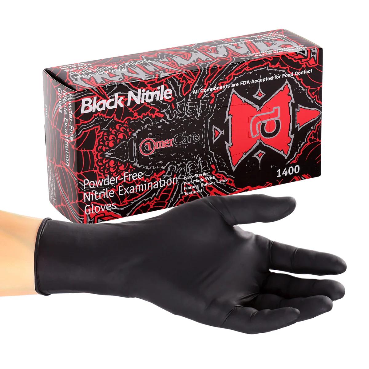 Glove Black Widow Nitrle PF Exam X-Large