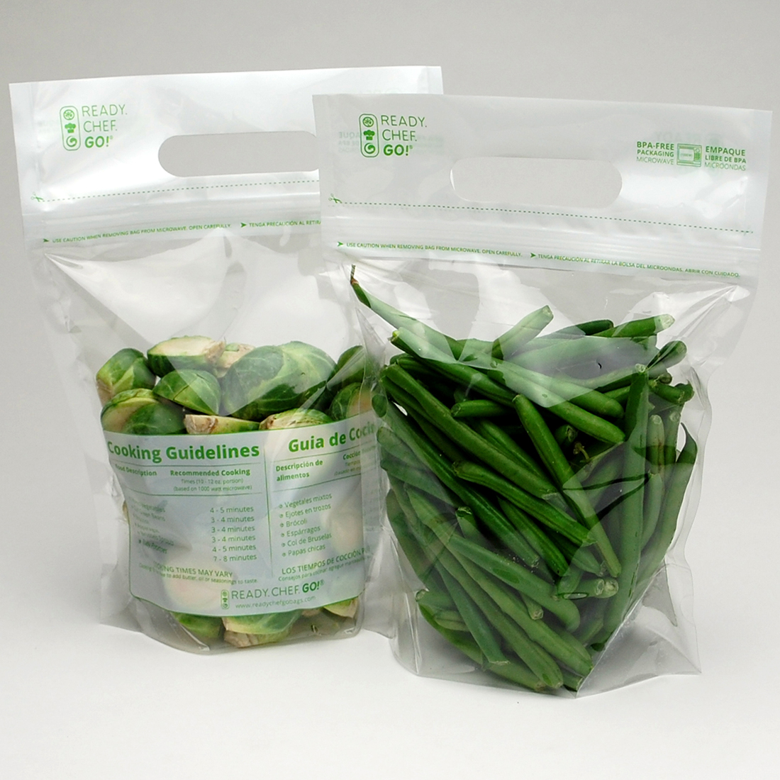 Ready Chef Go Produce Pouch 7.5" x 10.125" + 4" BG , 2.5 mil