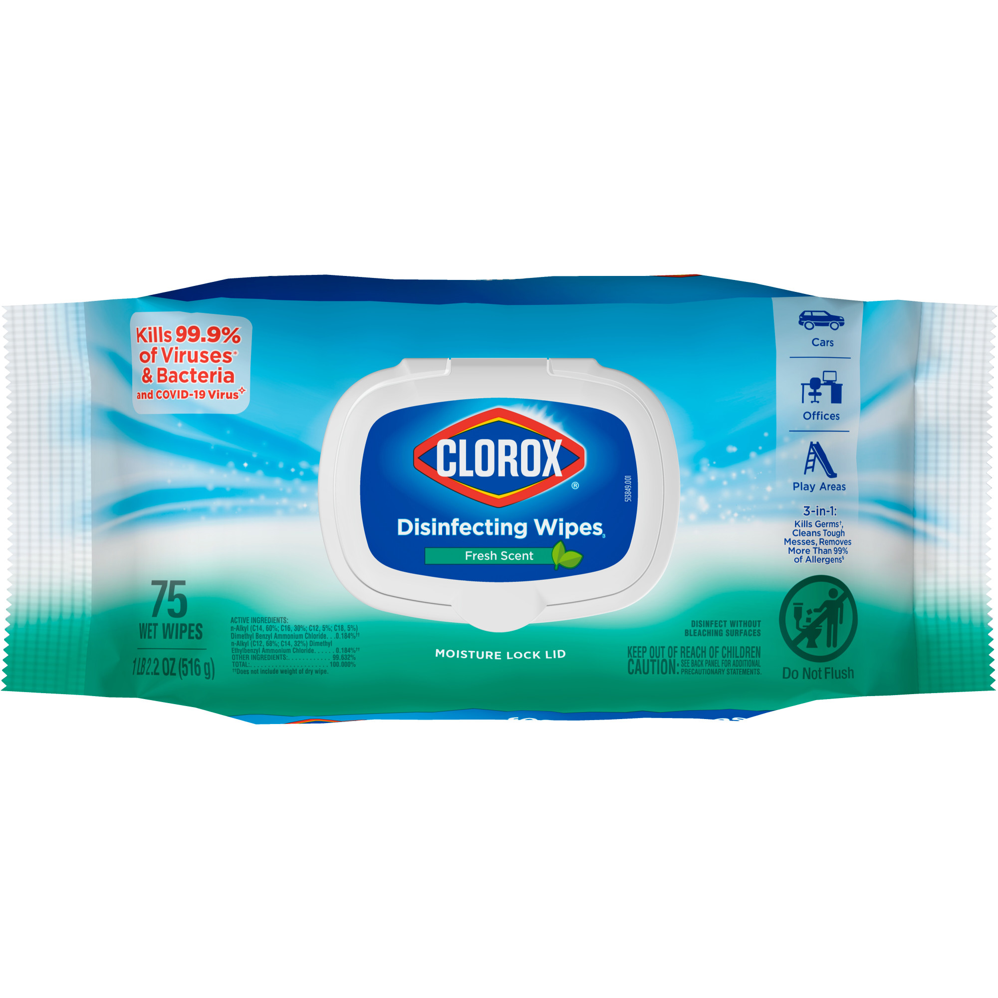 Disinfecting Wipes Flex Pack Fresh Scent
