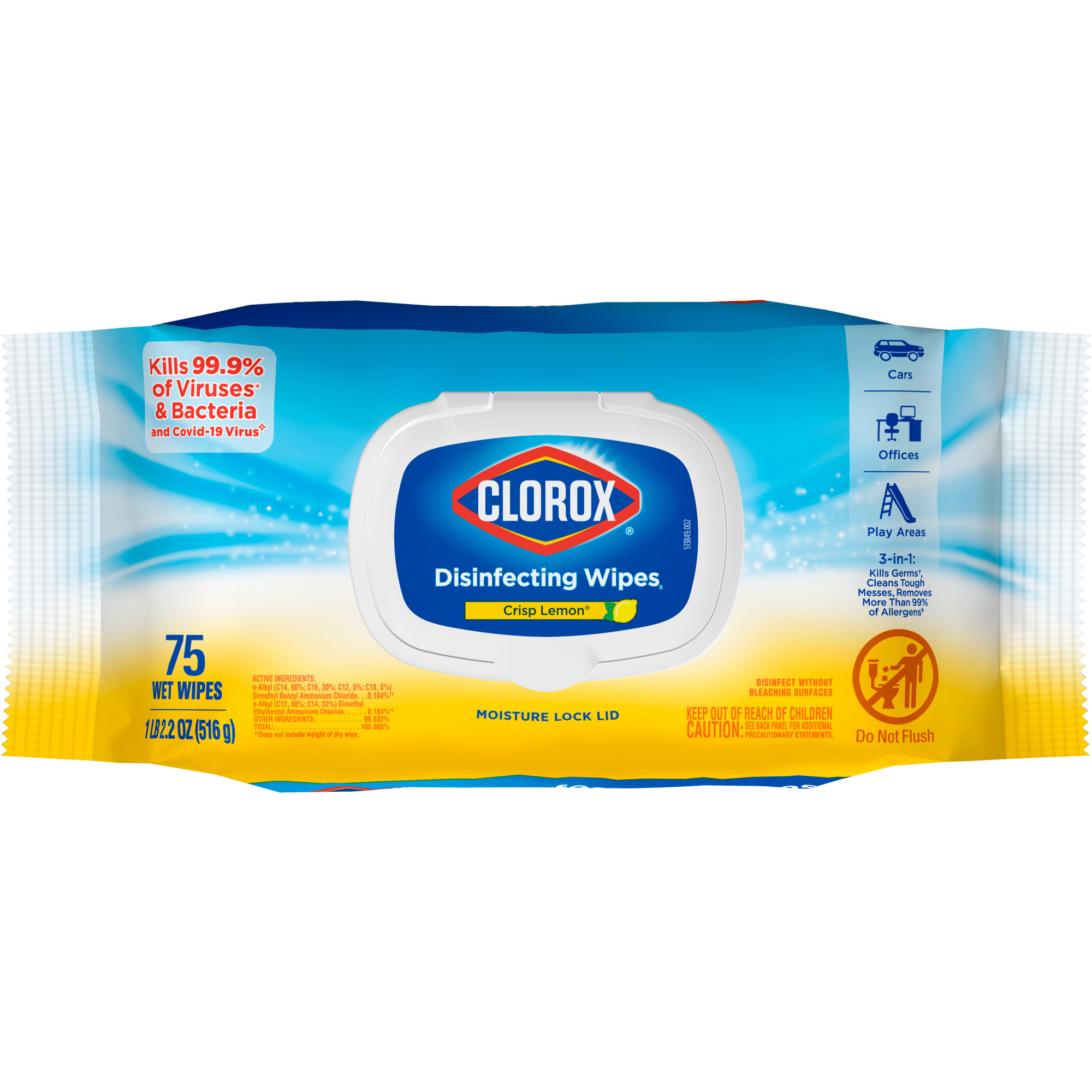 Disinfecting Wipes Flex Pack Lemon Scent