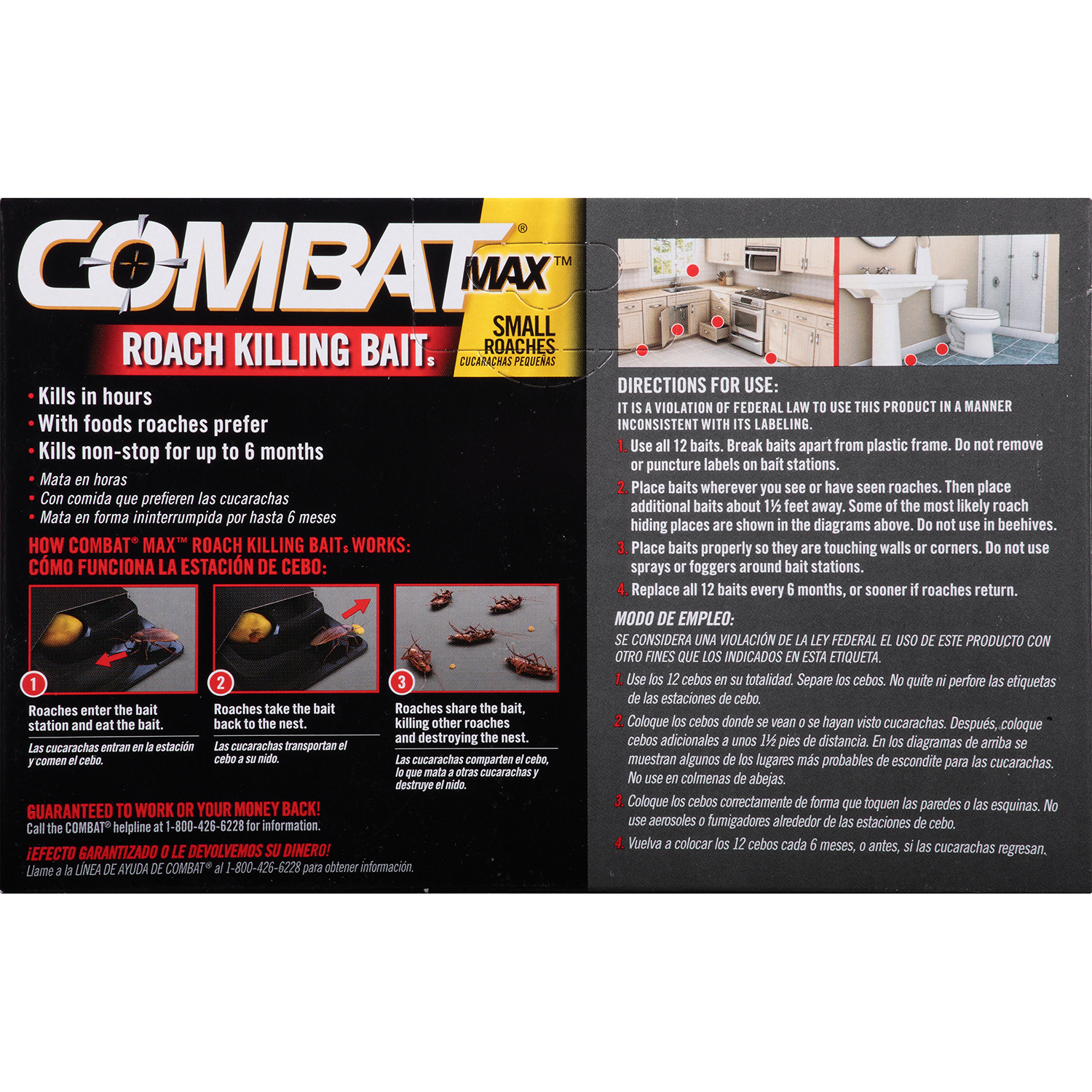 Combat Source Max Small Roach Bait Kill Max 12 Count
