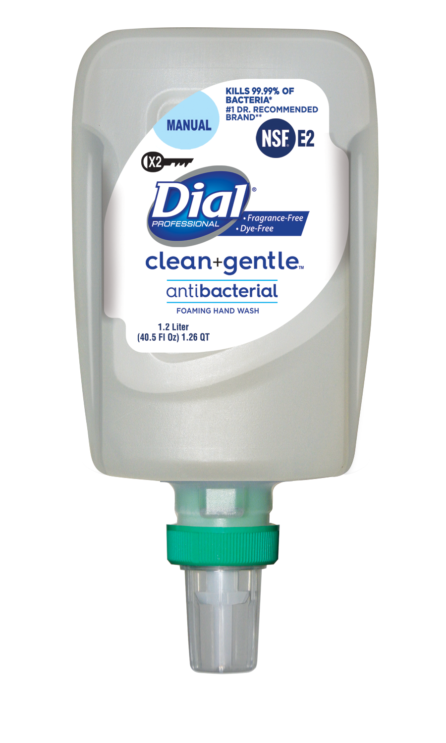 Foaming Hand Soap X2 Manual Refill 1.2 Liter, Clean + Gentle