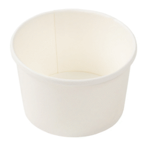 Paper Food Container 8 oz, White
