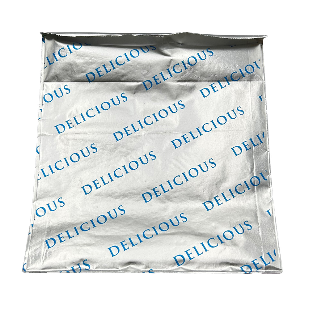 Foil/Paper Bag, 6.5 mic "Delicious" Print 6"x0.75"x6.5"