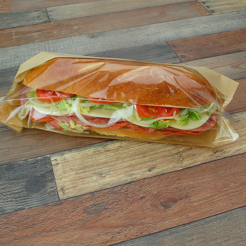 Paper Sandwich Bag w/ Window 4.25" x 2.75" x 16.5" Kraft