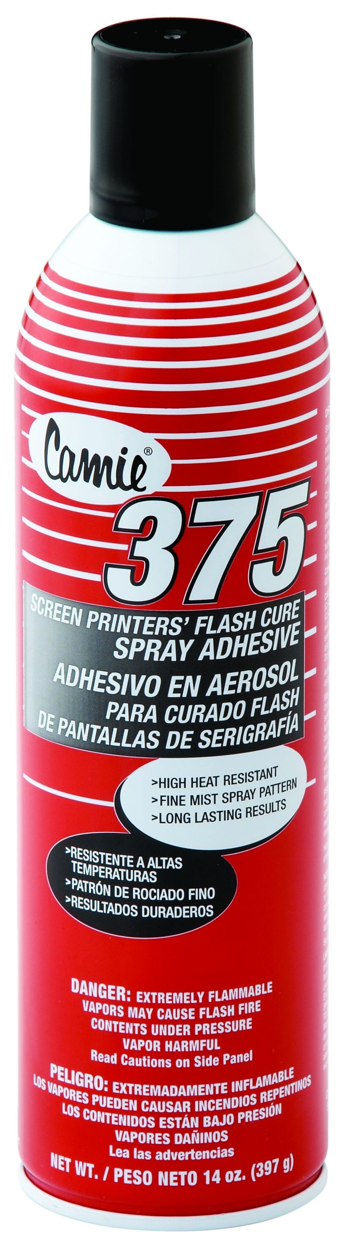Camie 375 Screen Printers Aerosol 14 oz , Flash Cure Adhesive
