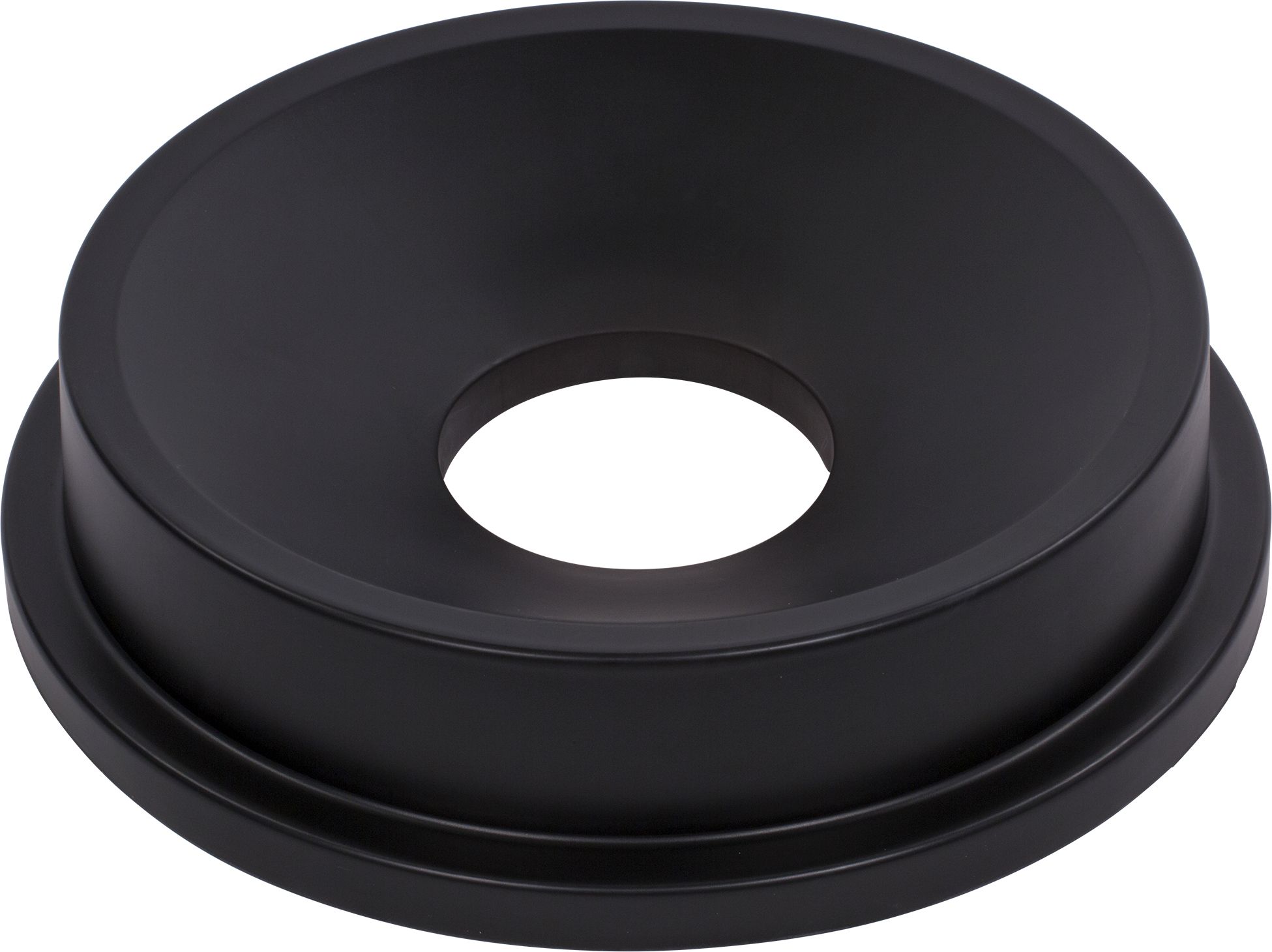 Bronco Trash Container Funnel Lid Round Waste Bin, 32 gal