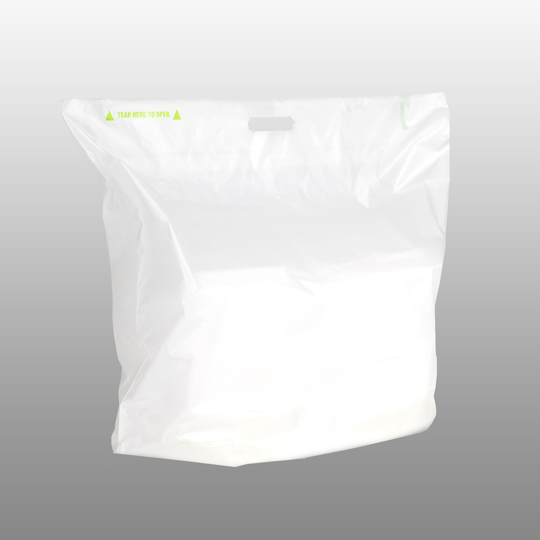 Tamper-Evident Carryout Bag White, Unprinted, 21" x 18" x 10"