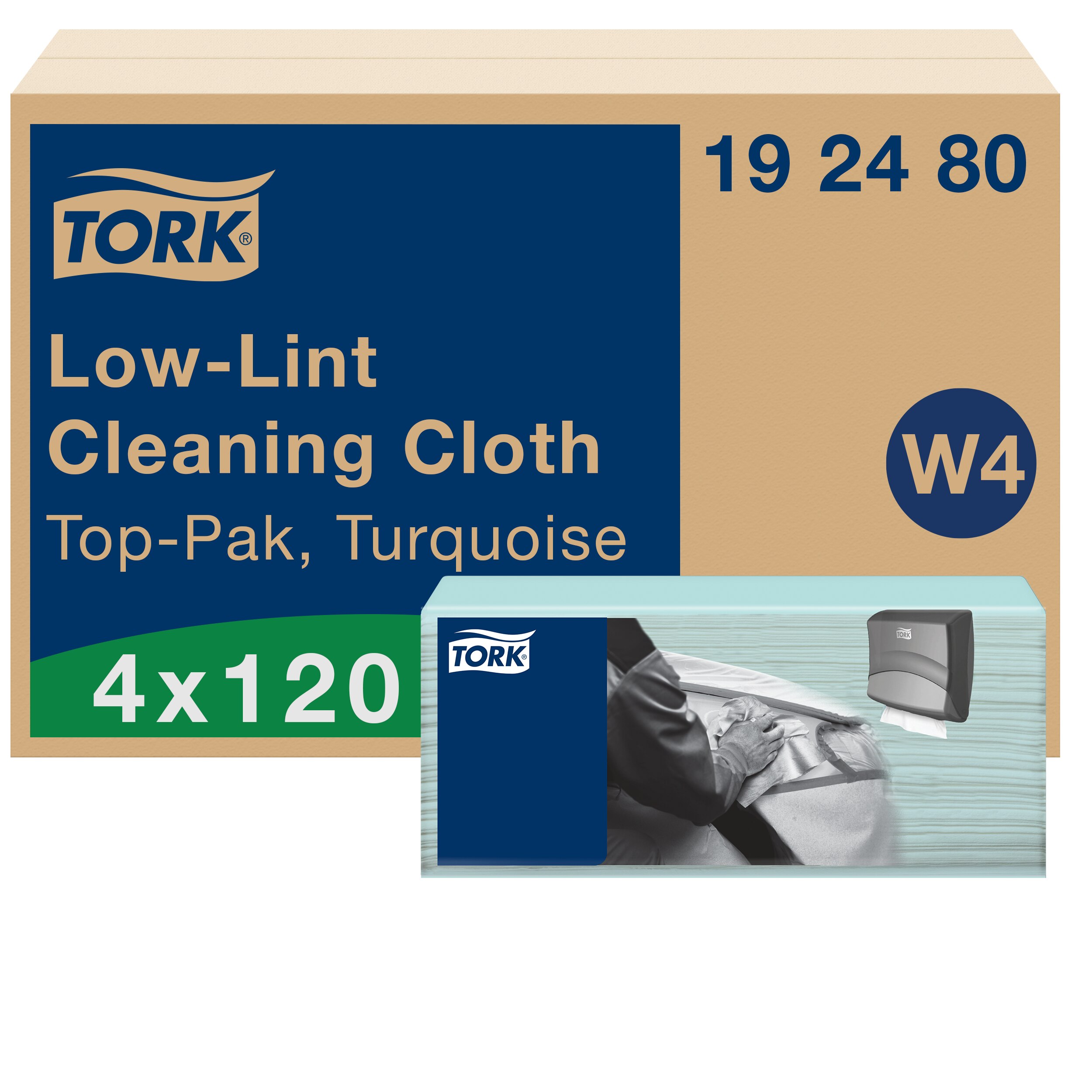 Tork Low-Lint Cleaning Cloth Top-Pak, 1 ply, Refill