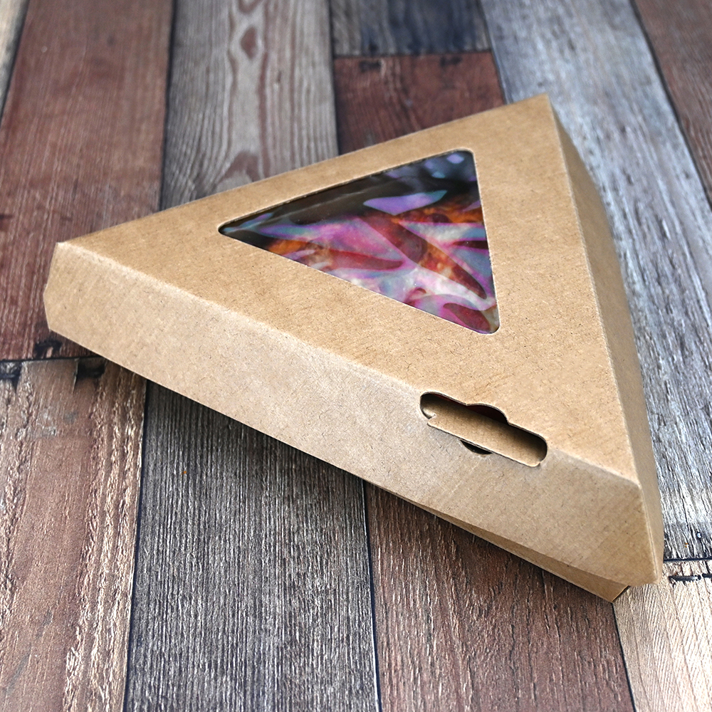 #ReadyFresh Pizza Slice Container w/ Window , Kraft 9" x 8.25" x 2"