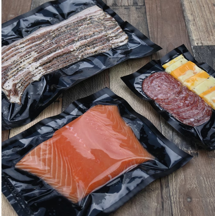Co-Extruded LDPE/Nylon Vacuum Pouch Black , 8" x 12" , 3 Mil