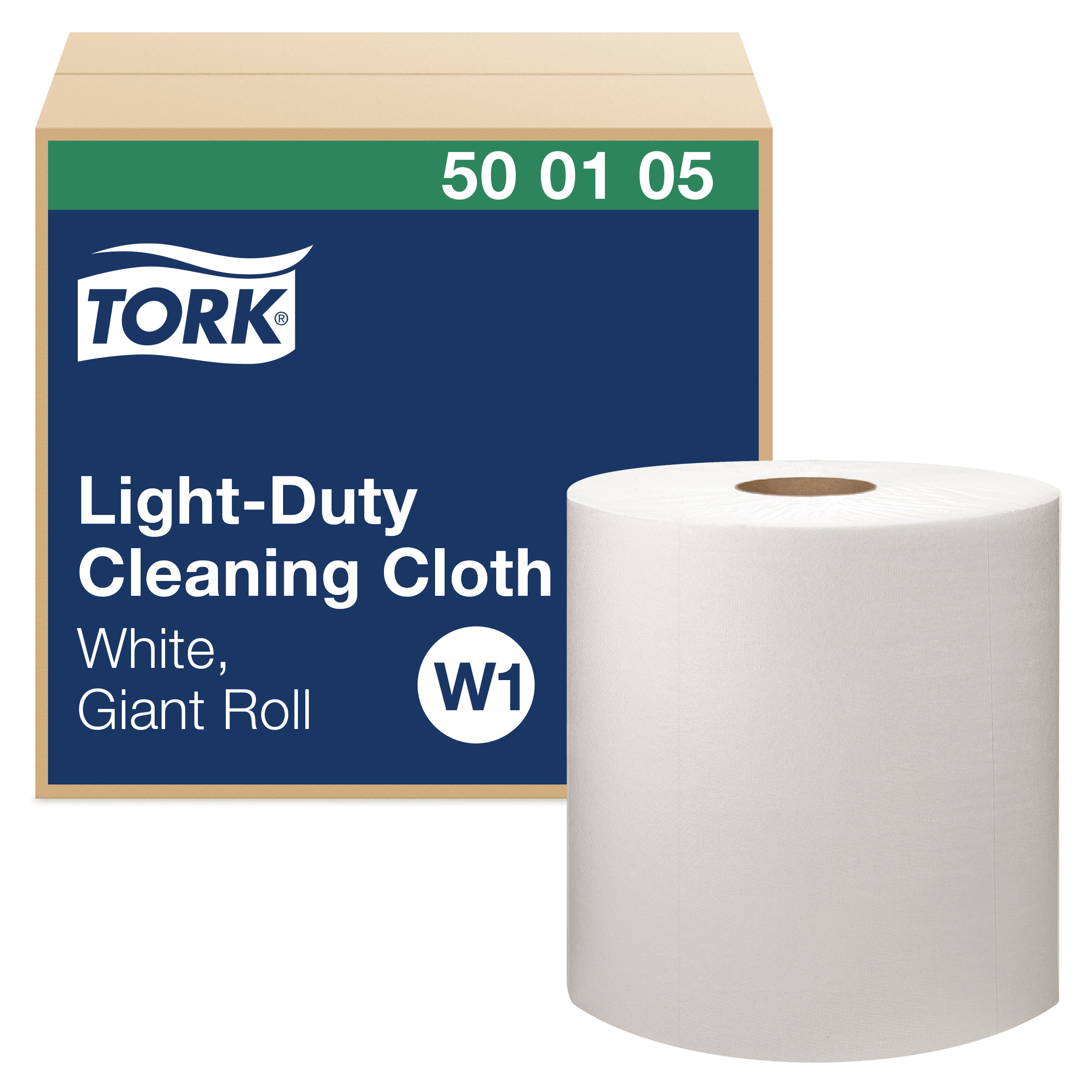 Tork Light Duty Cleaning Cloth W1 Giant Roll White 1-Ply 1450 ct