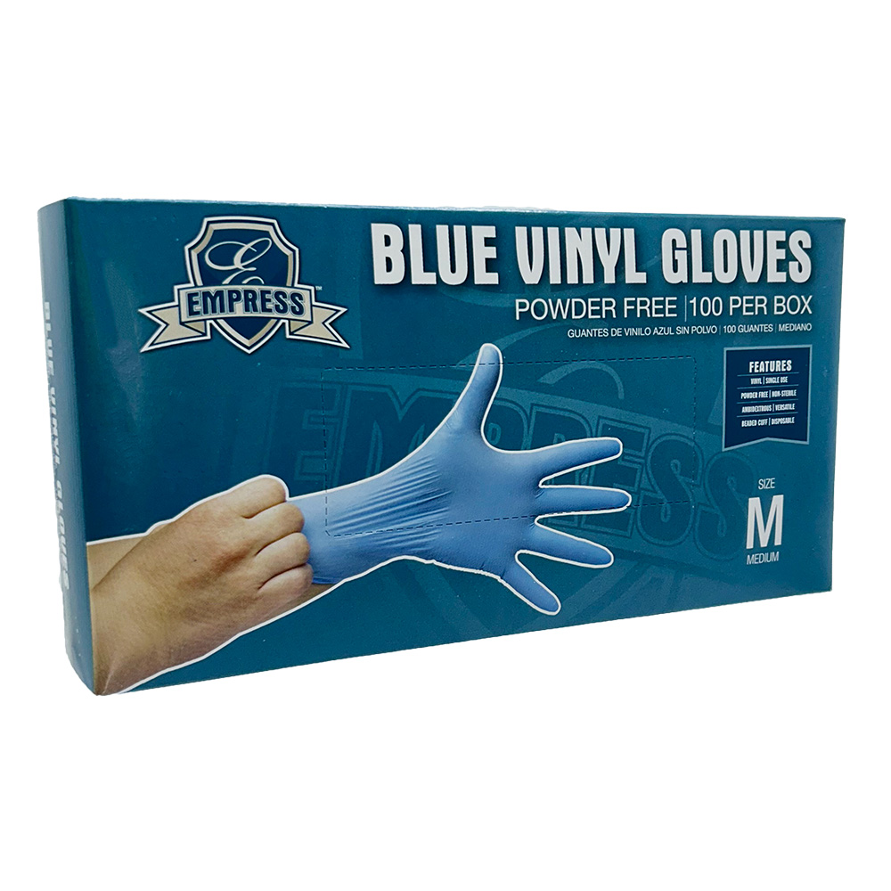 Vinyl Glove Powder Free Medium , Blue